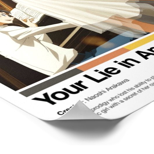 Ihr Leben im April Anime Print Poster (Ecke)