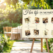 Ihr Leben in Moments Beerdigung Foto Gedächtniszei Poster