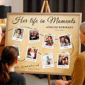 Ihr Leben in Moments Beerdigung Foto Gedächtniszei Poster