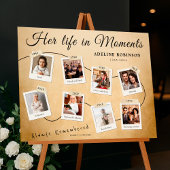 Ihr Leben in Moments Beerdigung Foto Gedächtniszei Poster