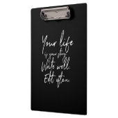 Ihr Leben ist Ihre Geschichte schreiben gut bearbe Klemmbrett (Links)