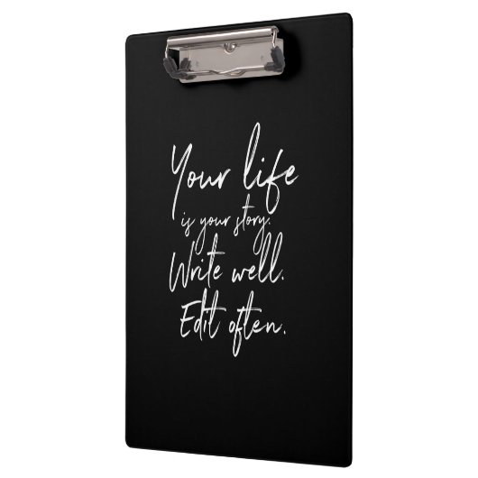 Ihr Leben ist Ihre Geschichte schreiben gut bearbe Klemmbrett (Links)
