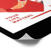 Ihr Leben S - Blutspendeaufkleber Poster (Ecke)