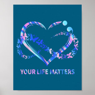 Ihr Leben S Selbstmordbewusstsein Schmetterlinge H Poster