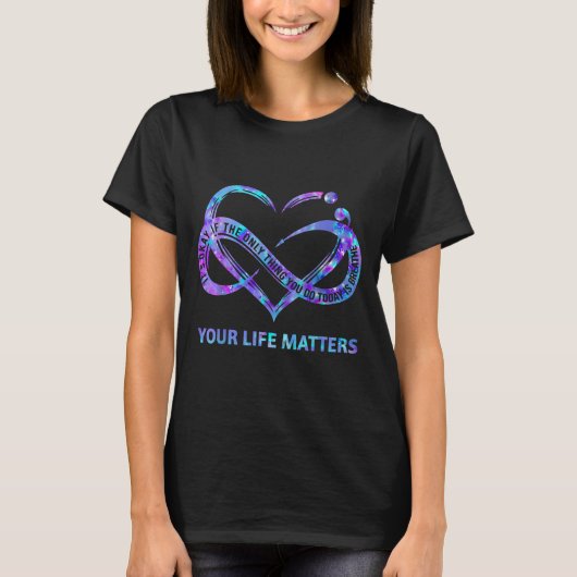 Ihr Leben S Suizidpräventionsbewusstsein Männer Fr T-Shirt (Vorderseite)