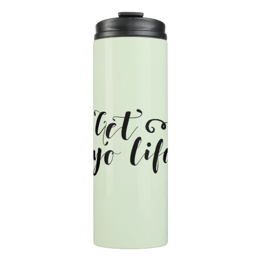 Ihr Leben Typografie Thermosbecher (Vorderseite)