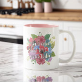 Ihr Lebenslauf zieht Ihr Zitat zur Wildblume Ihres Zweifarbige Tasse