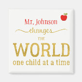 Ihr Lehrer nennt Goldtypografie-Zitat Magnet (Vorne)