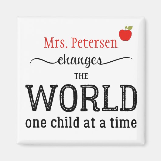 Ihr Lehrername Typografie-Zitat Magnet (Vorne)