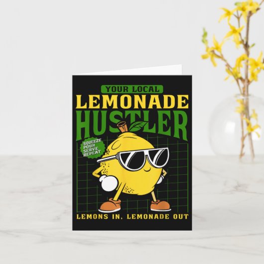 Ihr Lemonade Hustler Funny Lemon Stand Boss Karte (Gelbe Blume)