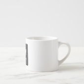 Ihr Letter Monogramm. Bild von Schwarzholz. Espressotasse (Rechts)