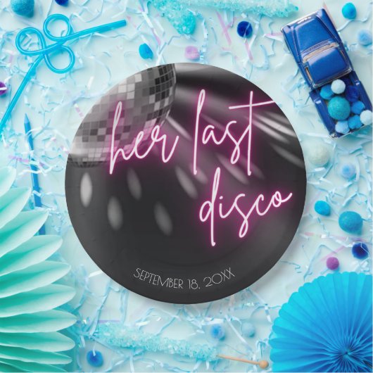 Ihr letzter Disco-Junggeselinnen-Abschied Napkins Pappteller (Party)