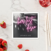 Ihr letzter Disco-Junggeselinnen-Abschied Napkins Serviette (Beispiel)