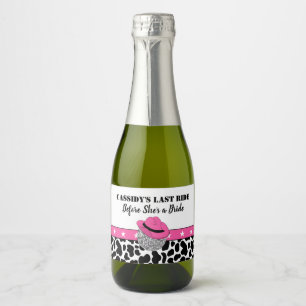Ihr letzter Junggeselinnen-Abschied in der Disco C Schaumweinetikett