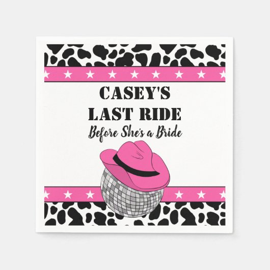 Ihr letzter Junggeselinnen-Abschied in der Disco C Serviette (Vorderseite)