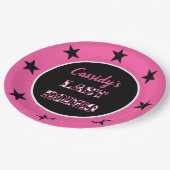 Ihr letzter Rodeo Disco Cowgirl Junggeselinnen-Abs Pappteller (Schrägansicht)