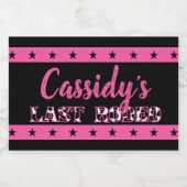 Ihr letzter Rodeo Disco Cowgirl Junggeselinnen-Abs Schaumweinetikett (Einzelnes Label)