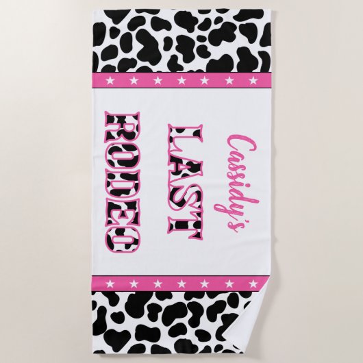 Ihr letzter Rodeo Disco Cowgirl Junggeselinnen-Abs Strandtuch (Vorderseite)