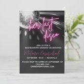 Ihr letztes Diskothek-Bachelorette-Wochenende Einladung (Stehend Vorderseite)