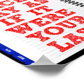 Ihr letztes Tag lustiges Poster (Ecke)