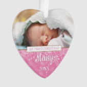 Ihr Lieblings-Baby-Foto - Erste Weihnachten Ornament (Vorderseite)
