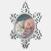 Ihr Lieblings-Baby-Foto Schneeflocken Zinn-Ornament (Rechts)