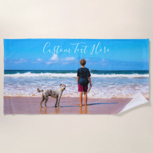 Ihr Lieblings-Foto-Handtuch mit individuellem Text Strandtuch