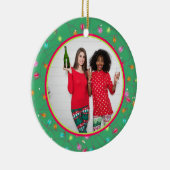 Ihr Lieblings-Foto Personalisierte Abbildung zwei Keramik Ornament (Rechts)