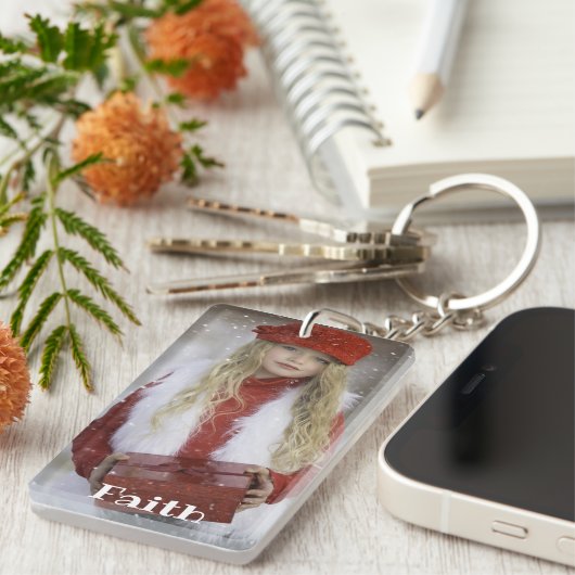 Ihr Lieblings-Foto - Zwei Fotos - Personalisiert Schlüsselanhänger (Vorderseite rechts)