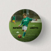 Ihr Lieblings-Fußball-Player-Name und Ihr Foto Button (Vorderseite)