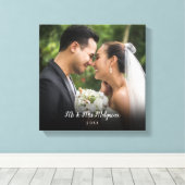 Ihr Lieblings-Hochzeitsfest-Foto Leinwanddruck (Insitu (Holzboden))