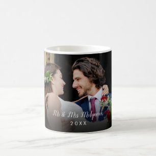 Ihr Lieblings-Hochzeitsfoto mit Skriptname und Dat Kaffeetasse