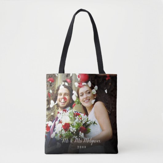 Ihr Lieblings-Hochzeitsskriptname für Fotos Tasche (Vorderseite)