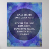 Ihr Lieblingsangebot Bright Blue Grunge Blasen Poster (Vorne)