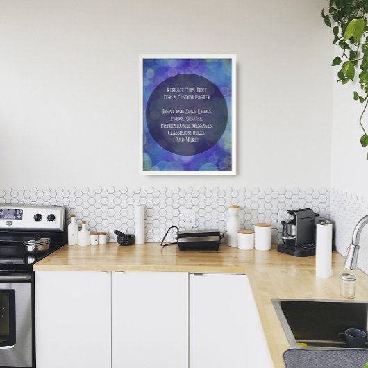 Ihr Lieblingsangebot Bright Blue Grunge Blasen Poster