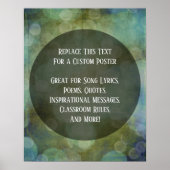 Ihr Lieblingsangebot Bright Gold Grunge Bubbles Poster (Vorne)