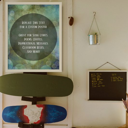 Ihr Lieblingsangebot Bright Gold Grunge Bubbles Poster