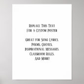 Ihr Lieblingsangebot Einfach Schwarz auf Weiß Poster (Vorne)