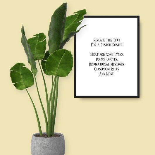 Ihr Lieblingsangebot Einfach Schwarz auf Weiß Poster