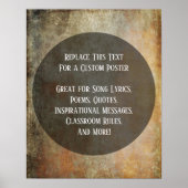 Ihr Lieblingsangebot für Rost und Braunen Grunge Poster (Vorne)