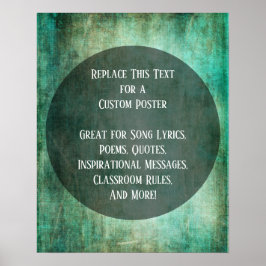 Ihr Lieblingsangebot Grün Braun Grunge auf Kreisla Poster