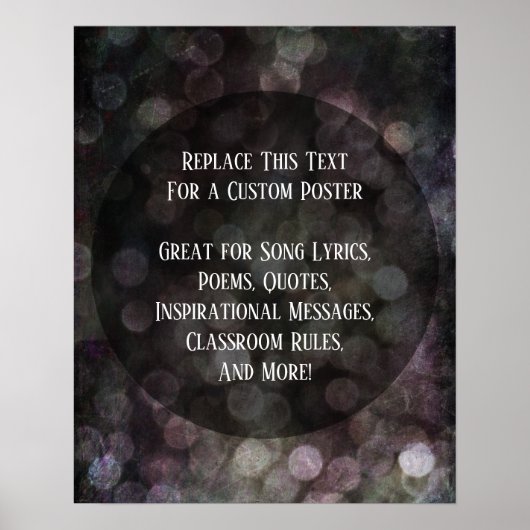 Ihr Lieblingsangebot Kratzer-Grunge-Blasen Poster (Vorne)