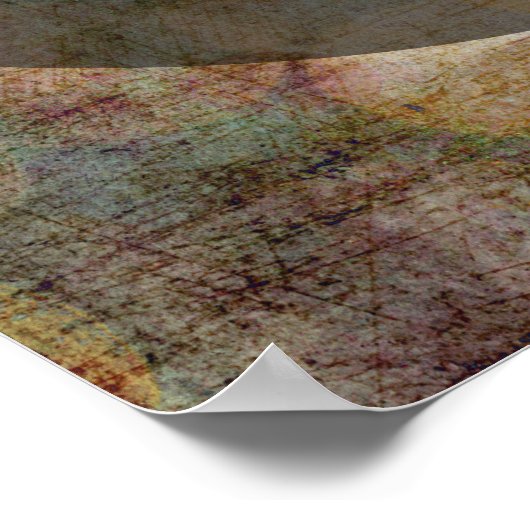 Ihr Lieblingsangebot Warme Grunge Artwork Circles Poster (Ecke)