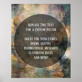 Ihr Lieblingsangebot Warme Grunge Artwork Circles Poster