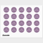 Ihr Lieblingsticker für Hochzeit Lilac Lavender Li Runder Aufkleber (Blatt)