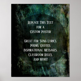 Ihr Lieblingszitat Dunkle, intensive Gräben auf de Poster