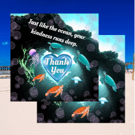 Ihr liebt das Meer, aber eure Freundlichkeit läuft Dankeskarte