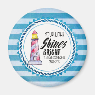 Ihr Light Shines Bright Lighthouse Vielen Dank Magnet