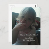 Ihr Lil Nose Picker Postkarte (Vorne/Hinten)