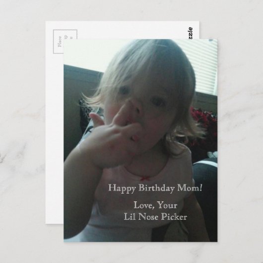 Ihr Lil Nose Picker Postkarte (Vorne/Hinten)
